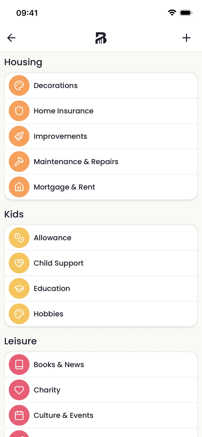 Basteon categories