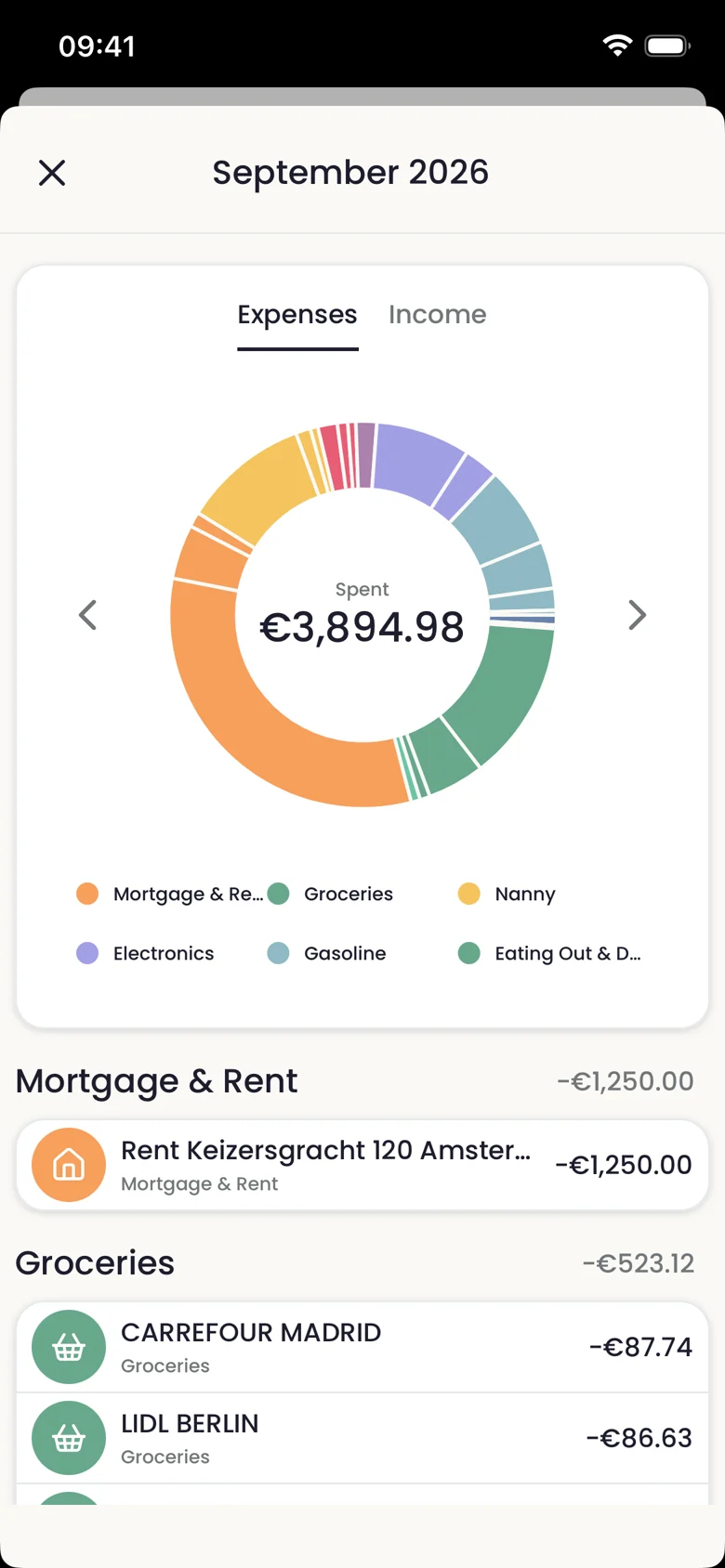 Basteon month detail